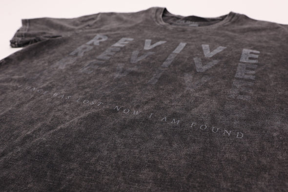 Revive Black Stone wash T-shirt